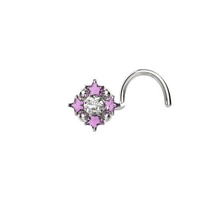 tiny stars nose ring silver jewelry