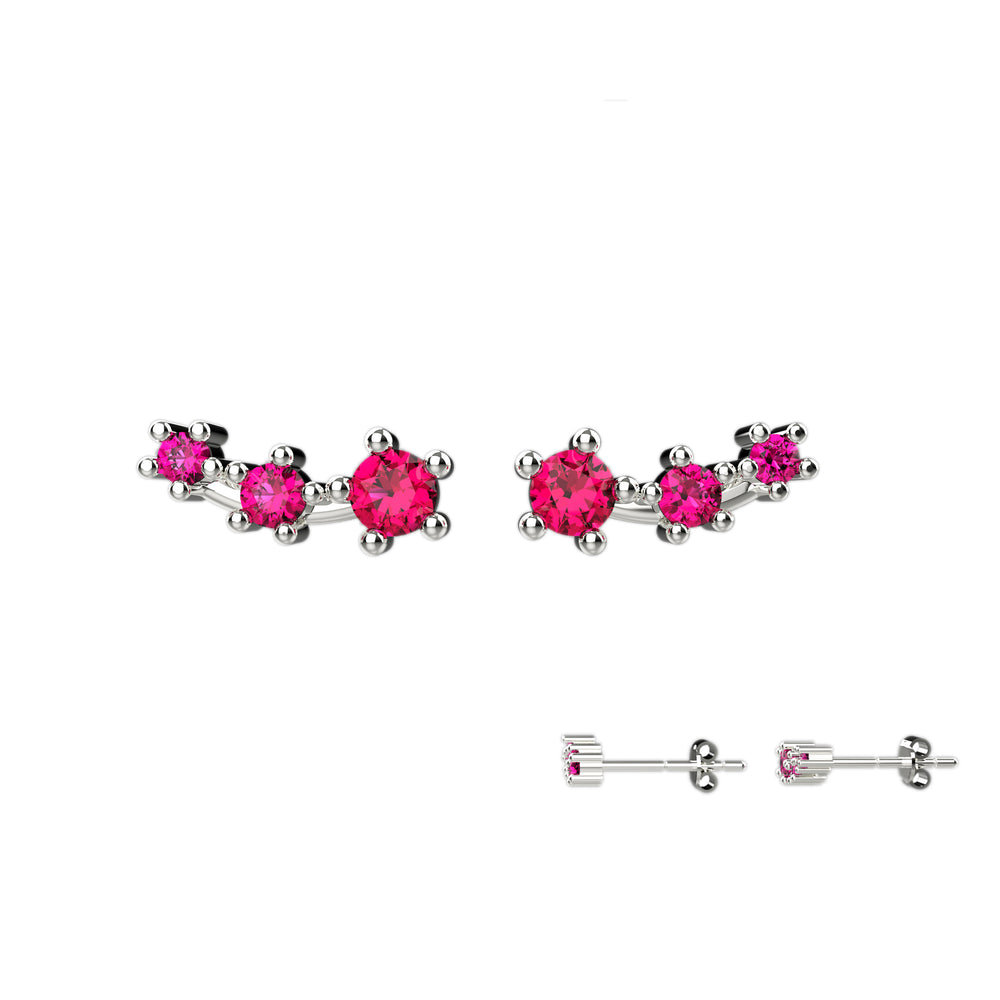 14k gold ruby earrings