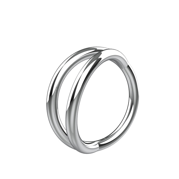 20G double hoop gold nose ring for women and men
