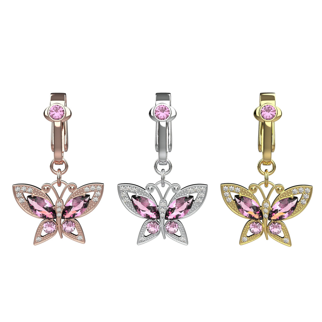 Clip-on belly ring – no piercing required body jewelry