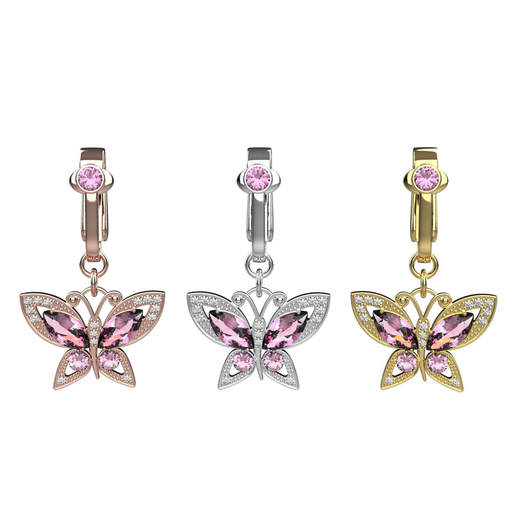 Clip-on belly ring – no piercing required body jewelry
