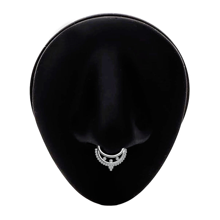 women nose piercing jewelry - hoop septum ring minimalist design