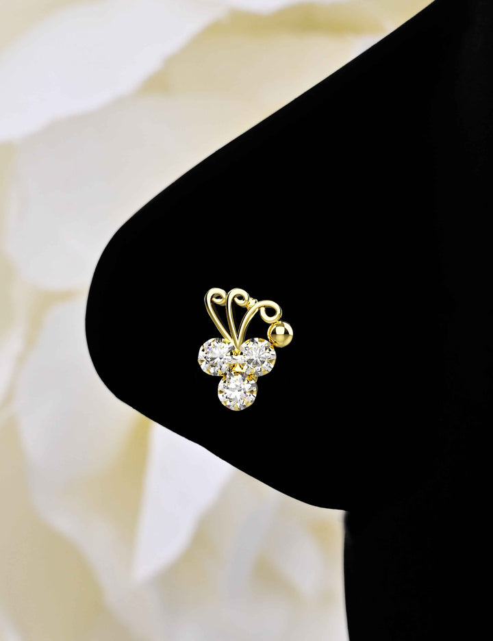 gold nose ring piercing for women - dainty nose stud jewelry