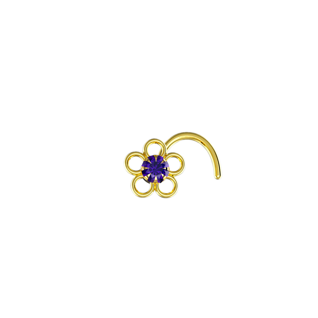 flower nose ring stud