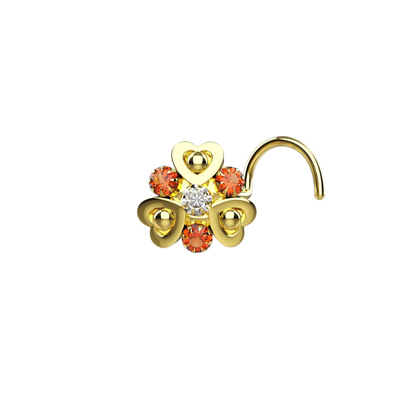 Indian Tribal Gold Plated Nose Pin