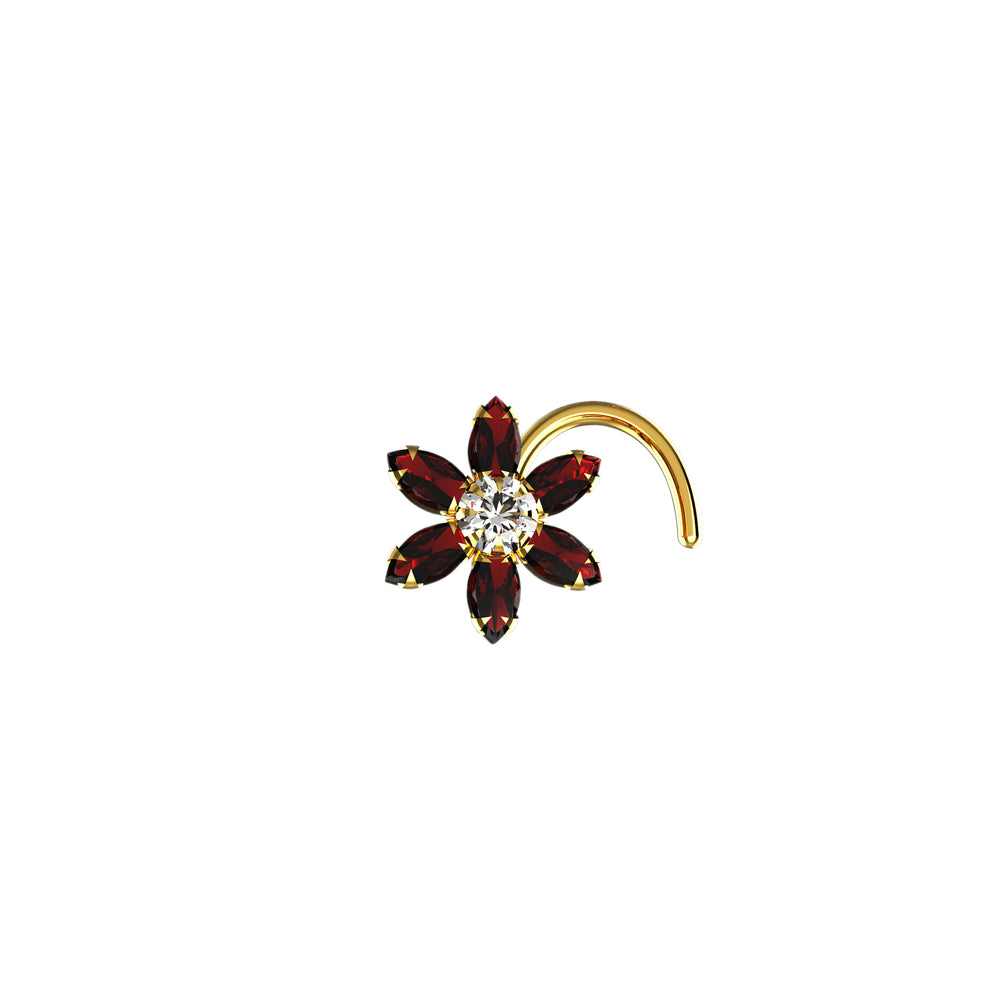 boho chic flower nose studs