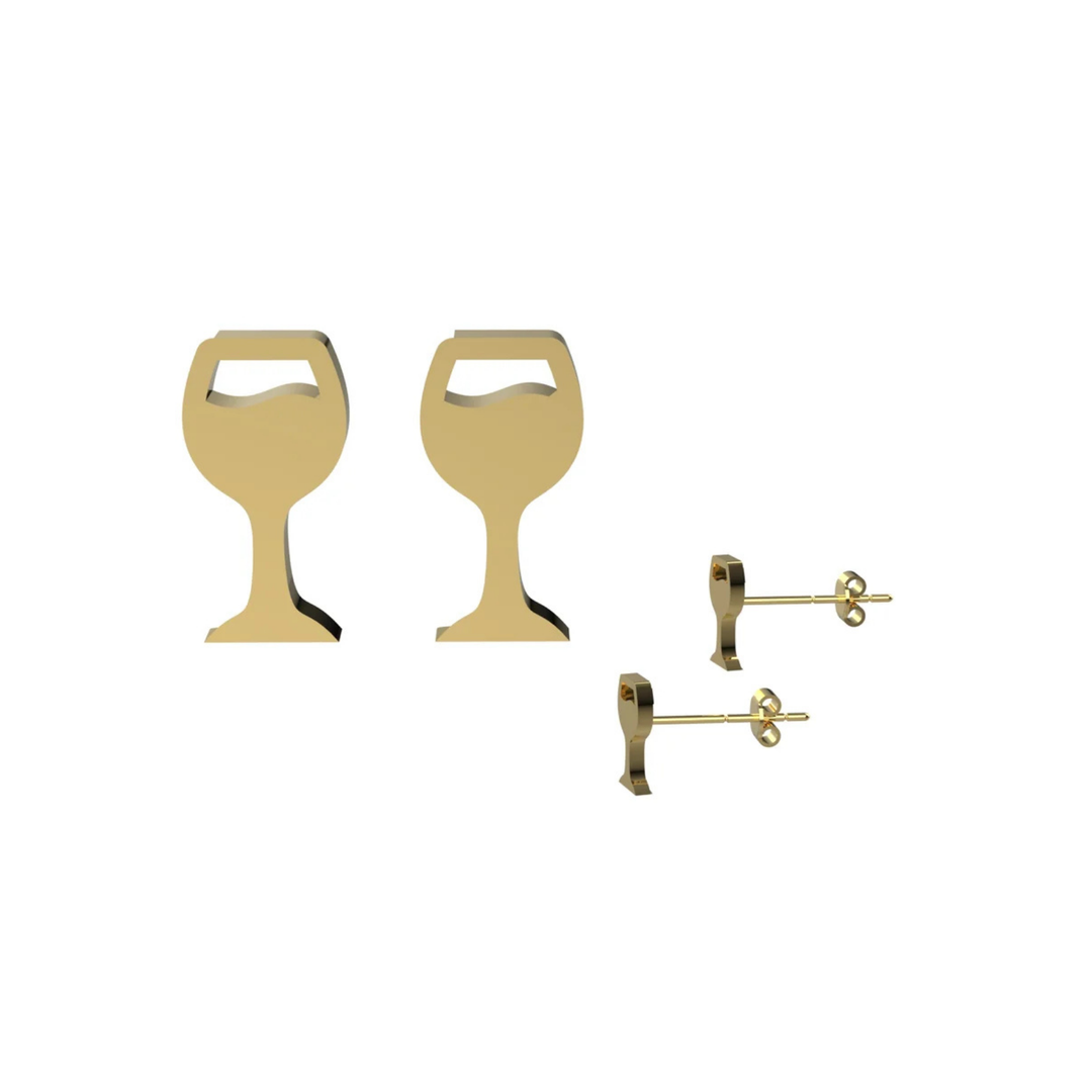 Wine Glass Earrings – Fun Earring Studs for Women