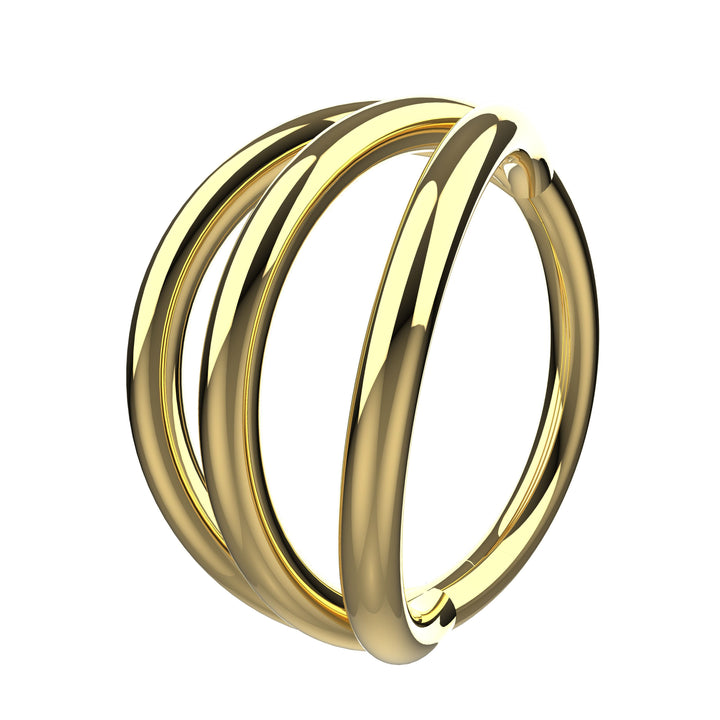 Gold clicker hoop nose ring – women’s piercing jewelry
