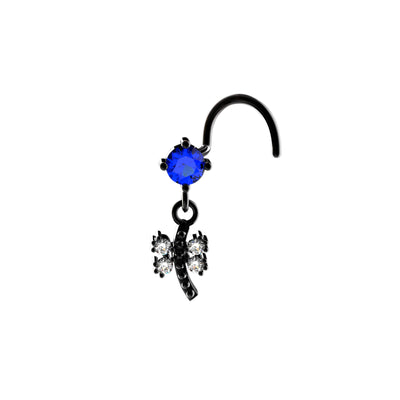 blue diamond nose pin jewelry
