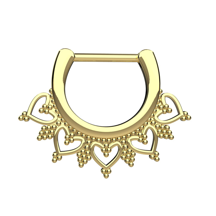 Gold Septum Piercing Jewelry for Women – Clicker Nose Ring Hoop