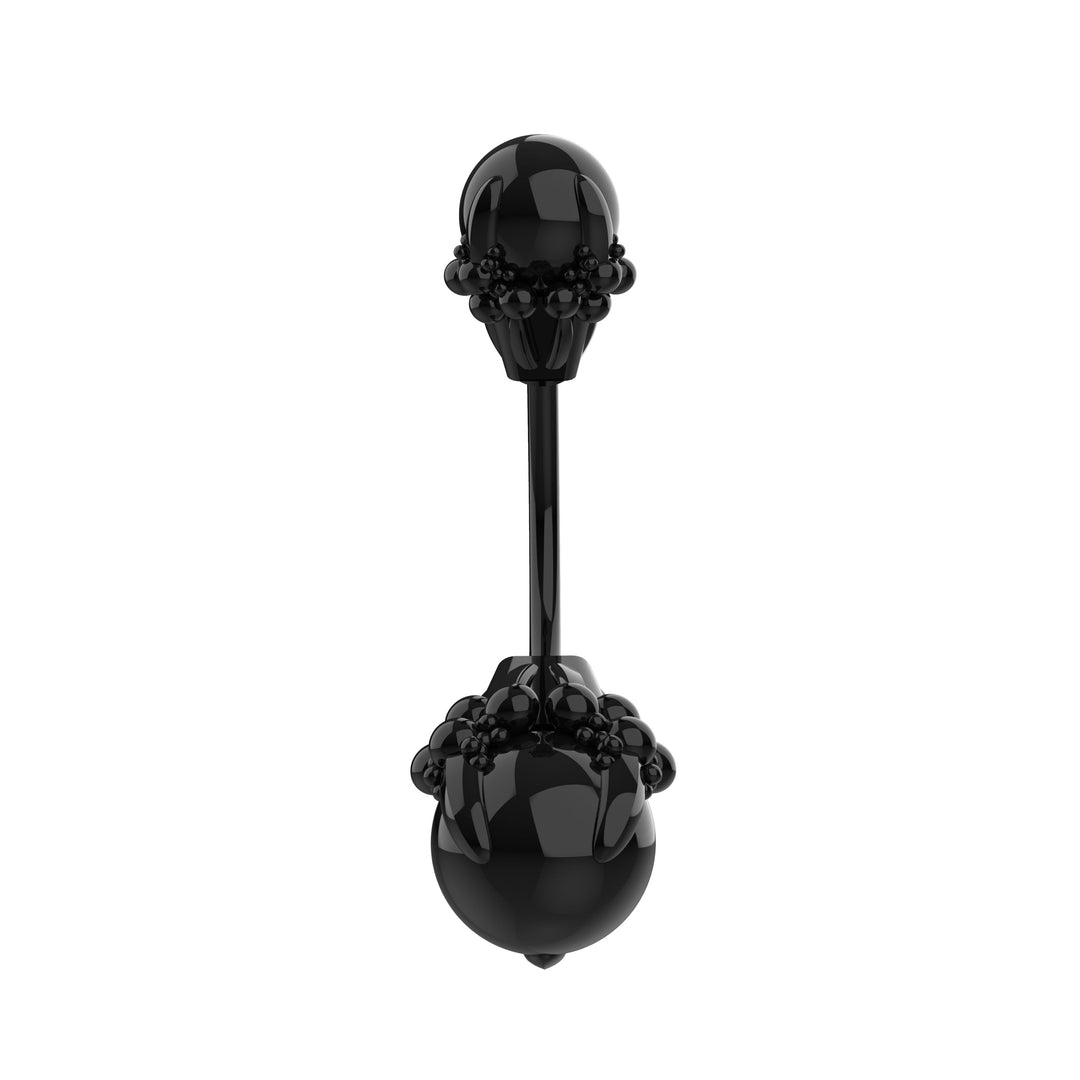Curved Barbell Jewelry & Black Navel Ring – Floating Piercing