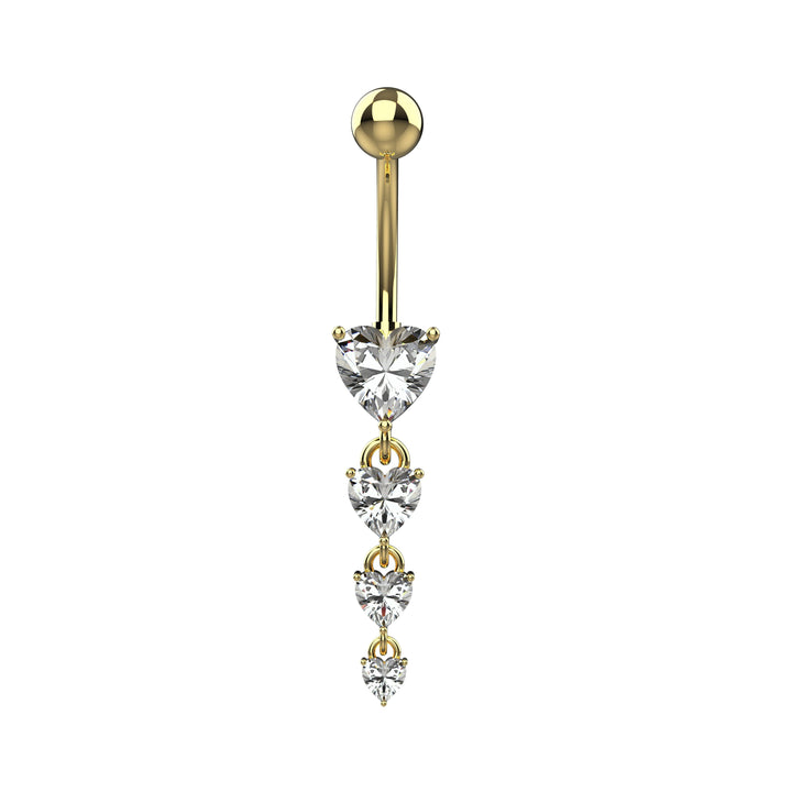 Dainty 14K gold belly ring – elegant navel jewelry
