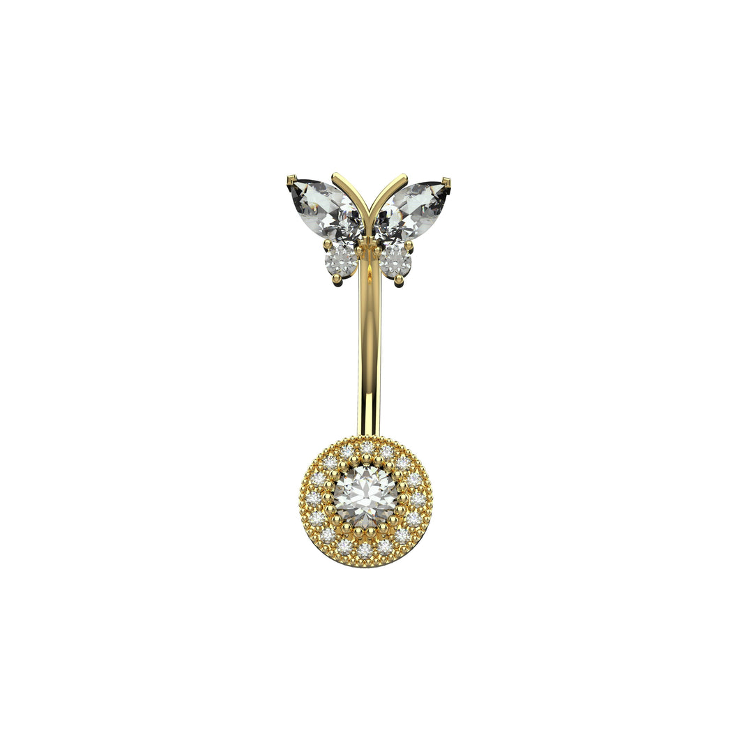 Gold belly button hoop – dainty and elegant style