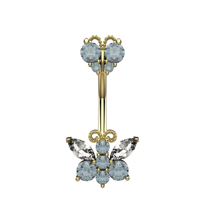 Small butterfly belly button piercing
