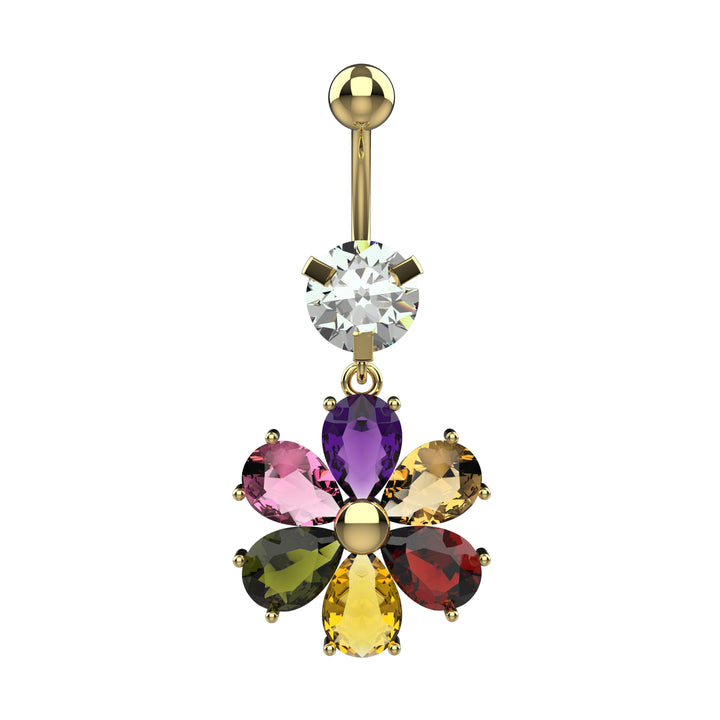 Lightweight gold belly button ring – everyday glam
