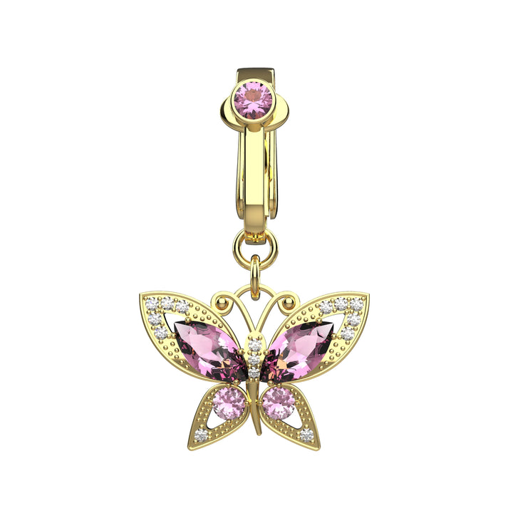 Fake Belly Ring – Clip-On Navel Jewelry (No Piercing)
