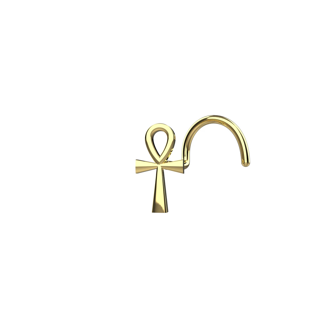 tiny ankh nose stud – symbolic and elegant nose jewelry