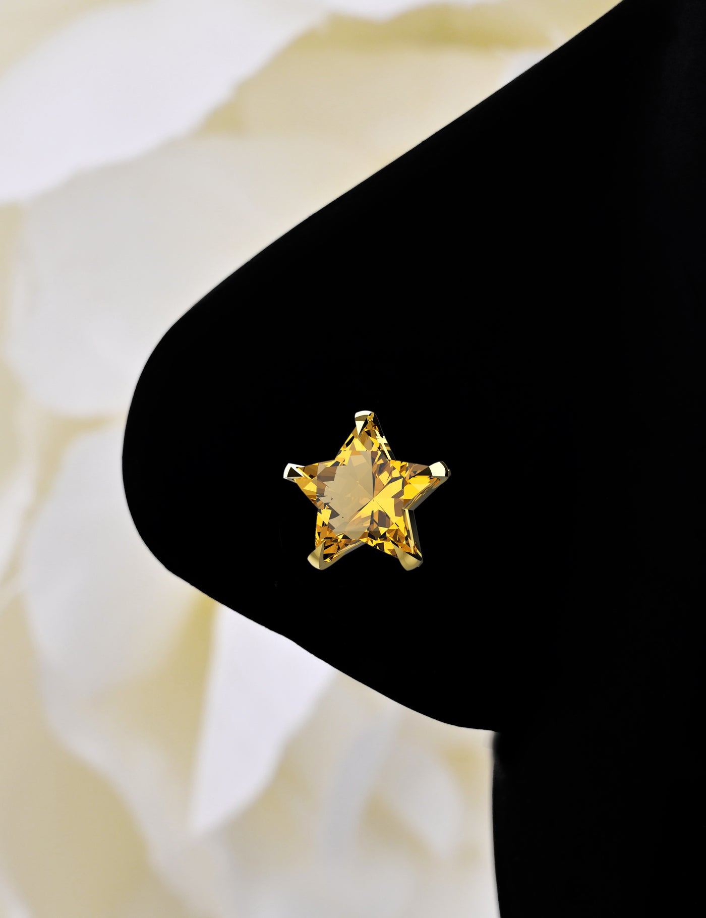 Champagne Stone Star Nose Stud