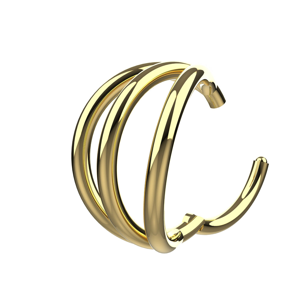 Women’s gold clicker nose hoop – nose piercing jewelry