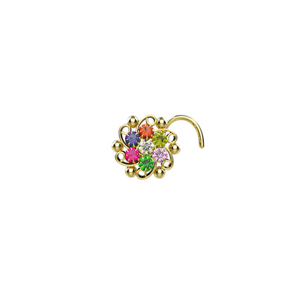 multicolored sapphire nose ring