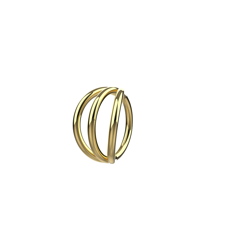 Gold nose ring hoop and clicker – women’s nose piercing jewelry