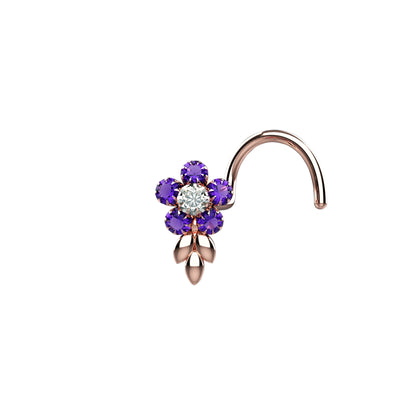 Daisy Flower Gold Plated Nose Stud