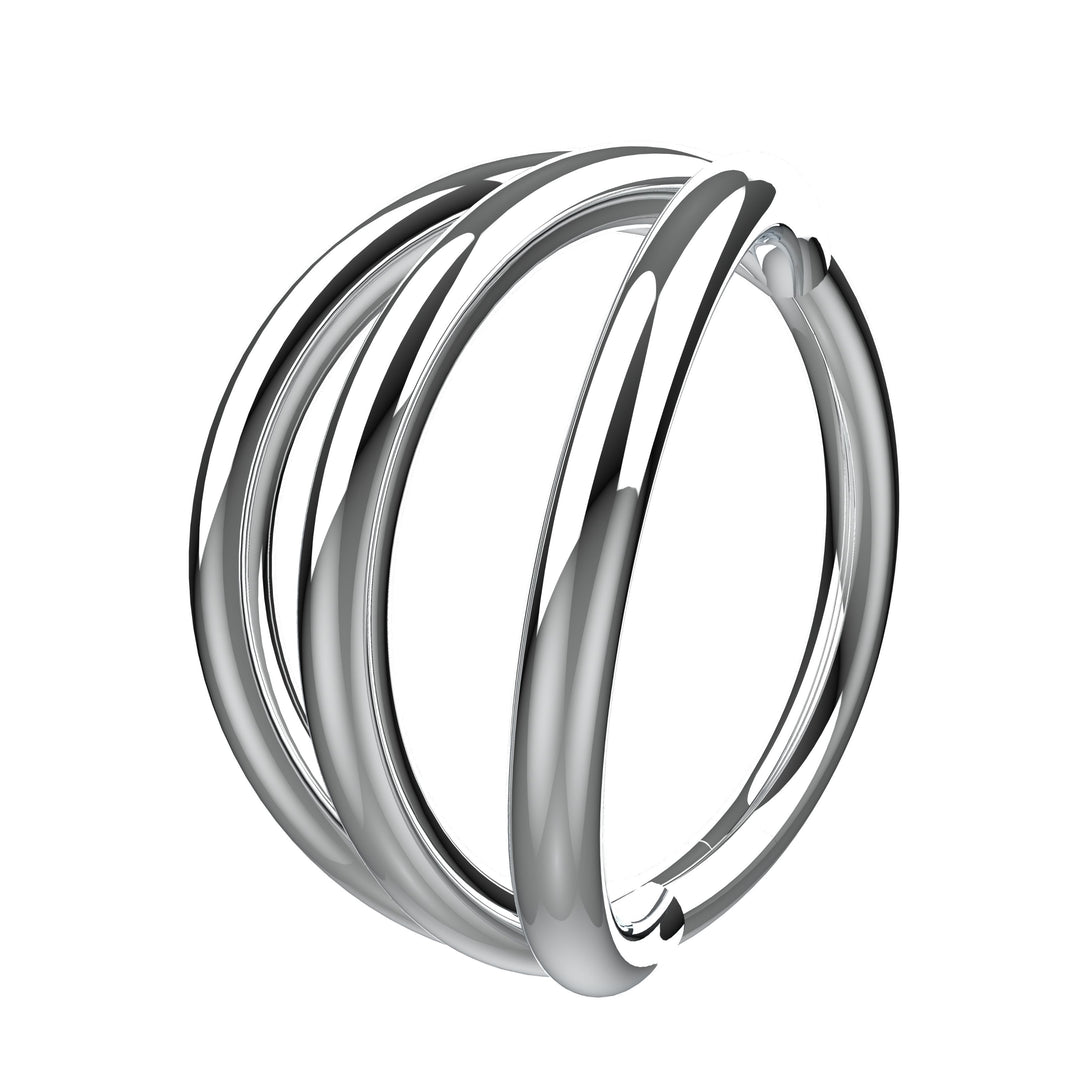 Gold hoop nose ring for women – clicker piercing style