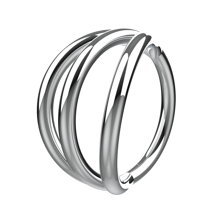 Gold hoop nose ring for women – clicker piercing style