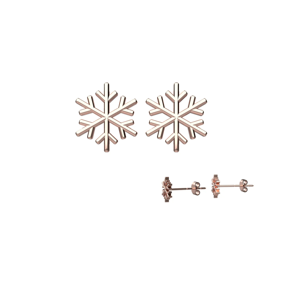 Winter earrings – dainty snowflake design for her