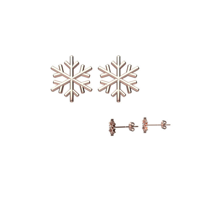 Winter earrings – dainty snowflake design for her