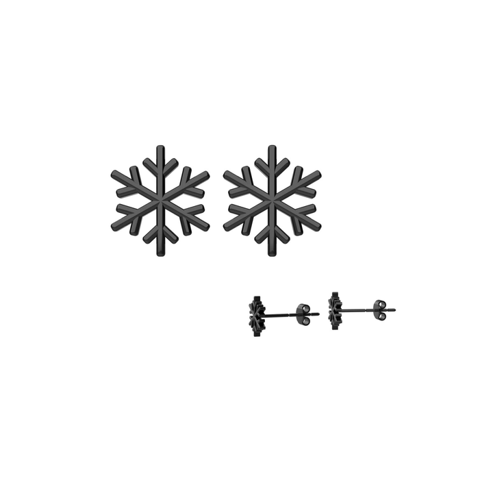 Holiday snowflake earrings – elegant silver studs