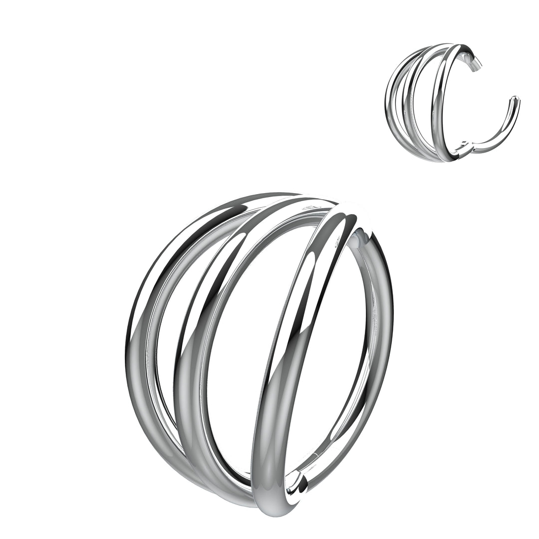 Dainty gold nose hoop clicker – women’s nostril piercing ring
