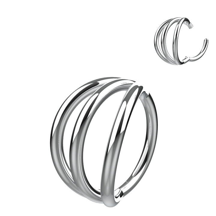 Dainty gold nose hoop clicker – women’s nostril piercing ring
