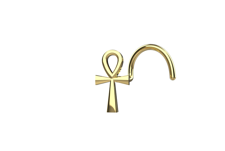 tiny ankh nose stud – symbolic and elegant nose jewelry