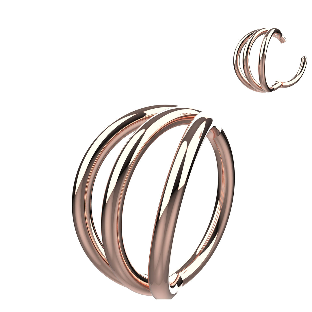 Dainty gold nose hoop clicker – women’s nostril piercing ring