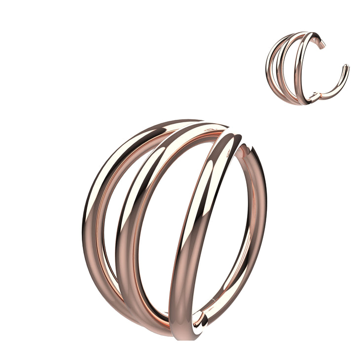 Dainty gold nose hoop clicker – women’s nostril piercing ring