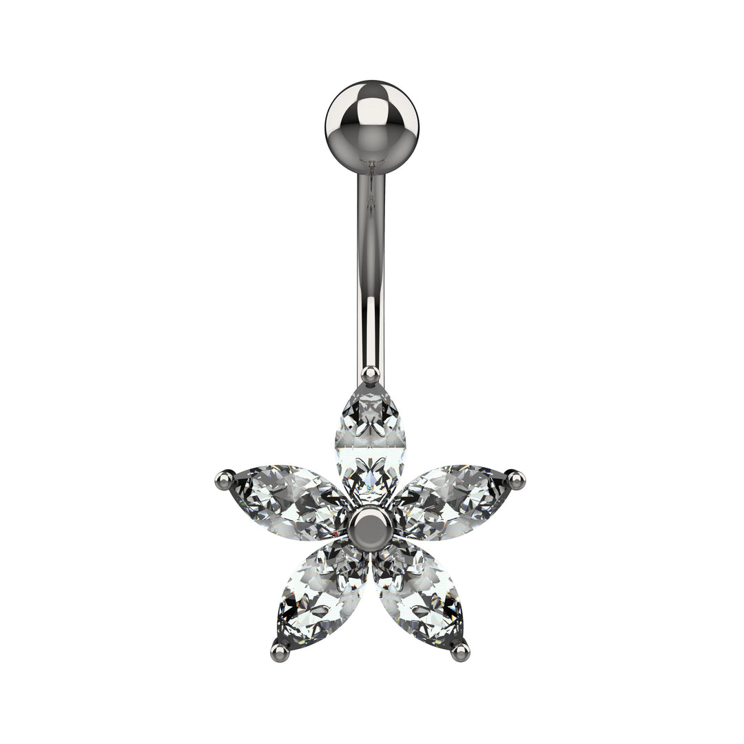 Minimalist small belly ring piercing
