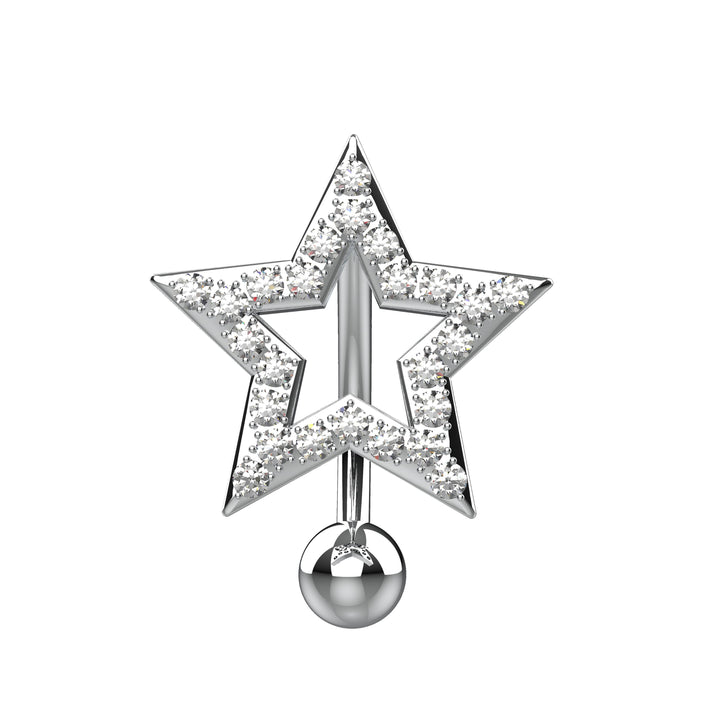 Star belly ring – minimalist gold body jewelry