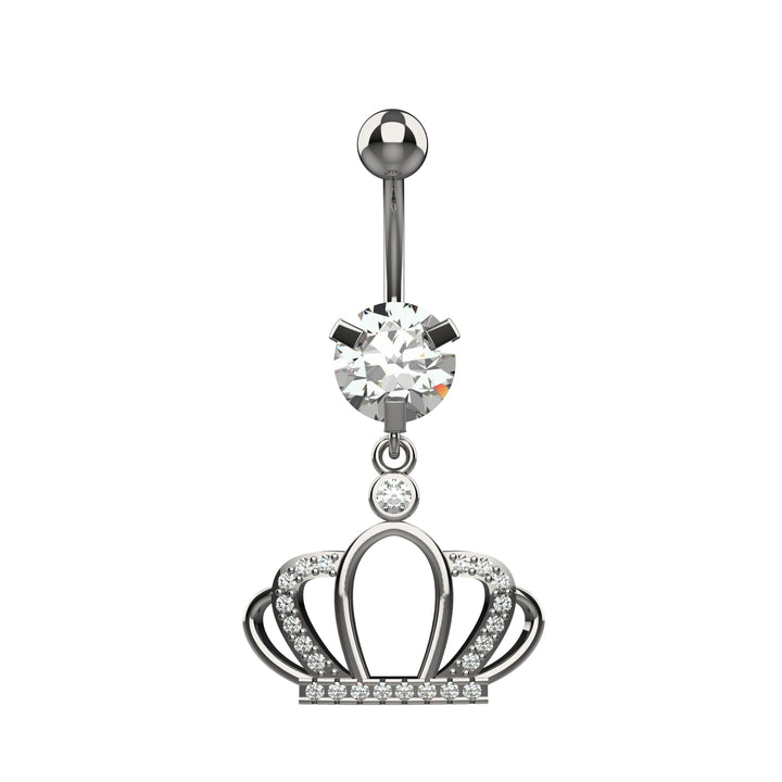 Curved barbell belly ring body jewelry