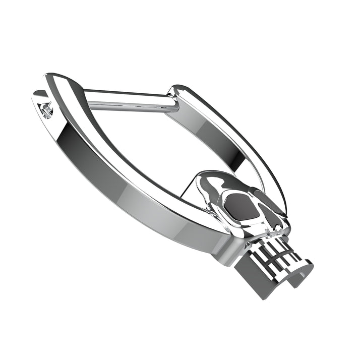 Skull Septum Clicker Nose Ring – Gothic Nose Piercing Jewelry for Women, Tribal Hoop Design