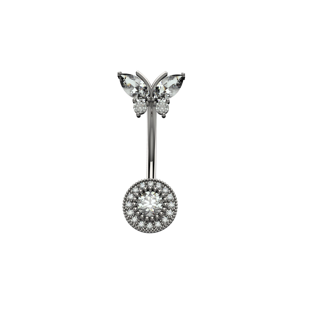 Dainty belly ring – minimal gold hoop for navel