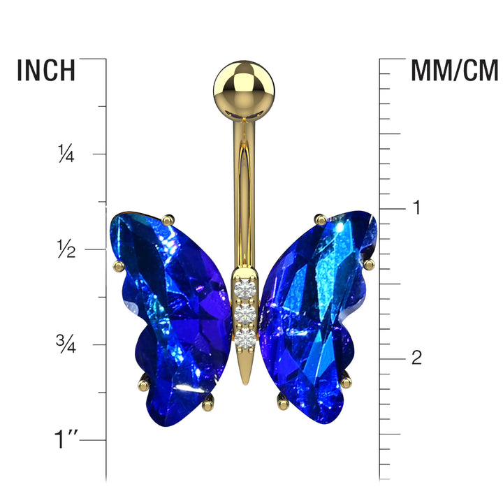 butterfly belly button ring jewelry - 
cute belly ring piercing for women