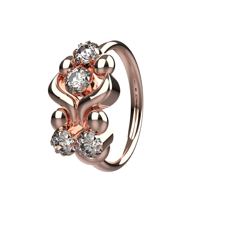 Hanging charm nose hoop