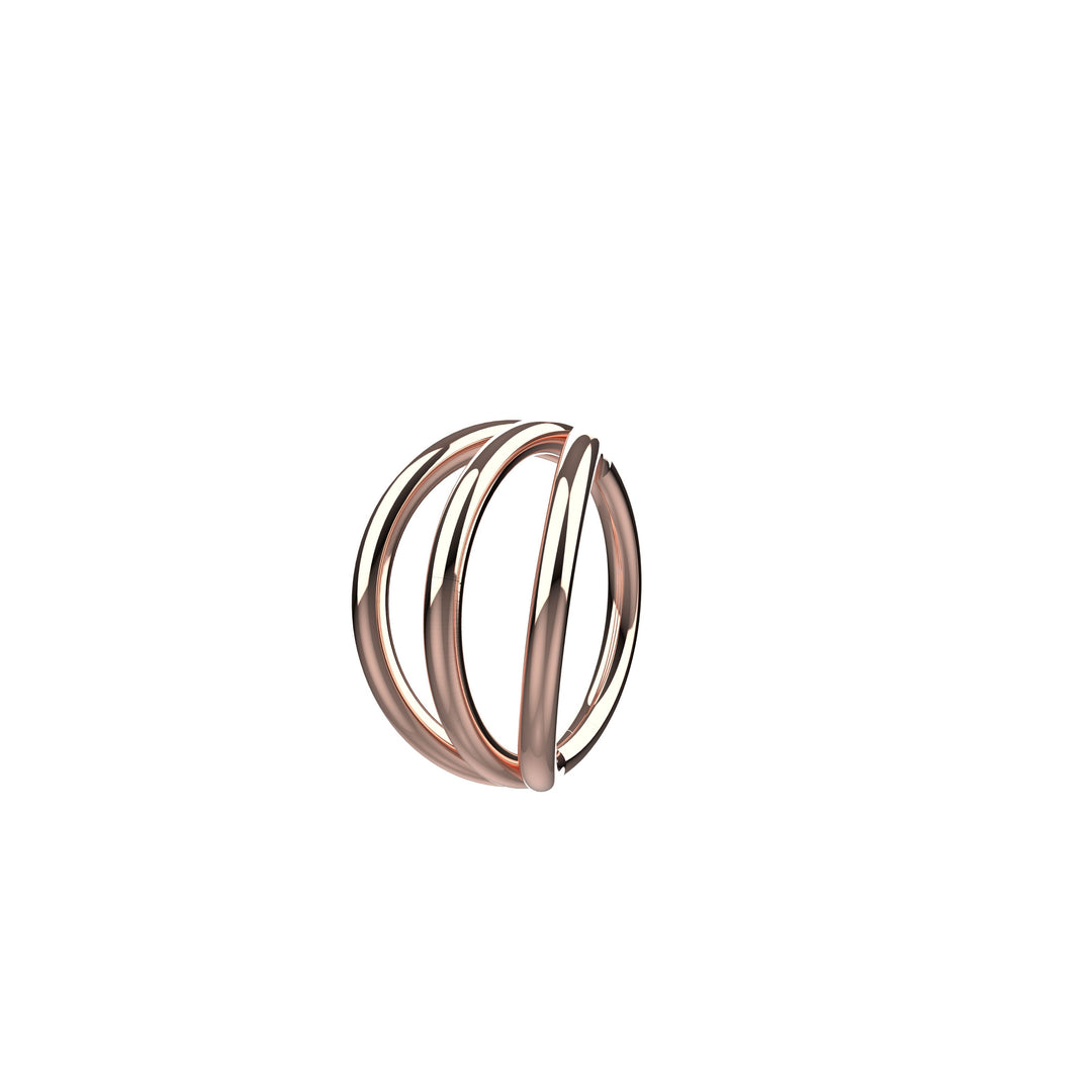 Nose hoop ring with clicker – gold nostril piercing for women