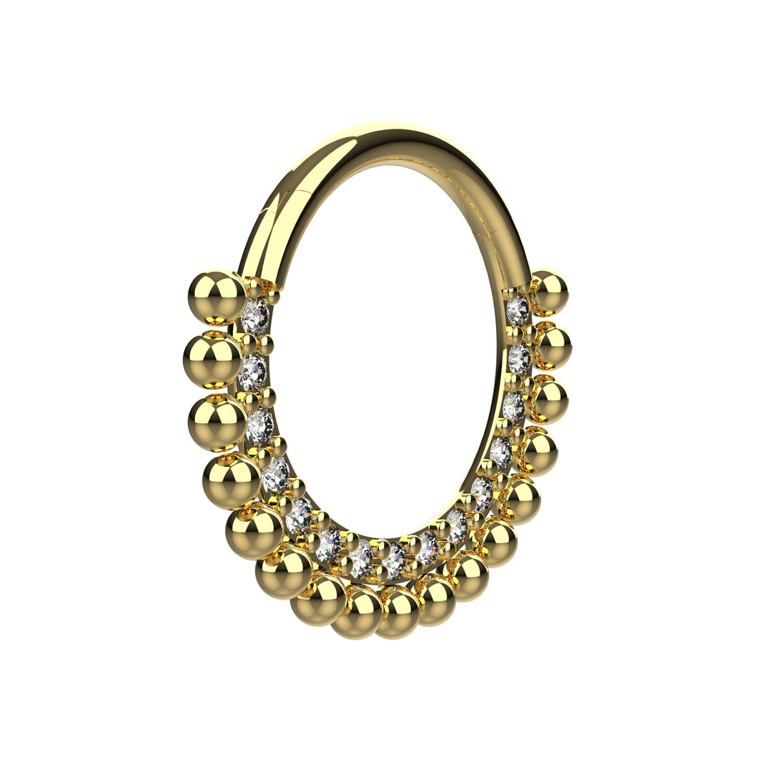nose ring clicker septum jewelry silver gold finish - elegant septum ring clicker dual tone nose jewelry