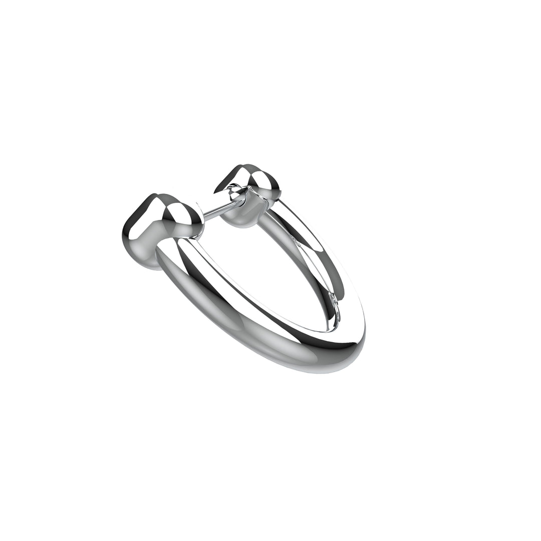 minimal septum jewelry hoop - simple nose ring horseshoe design