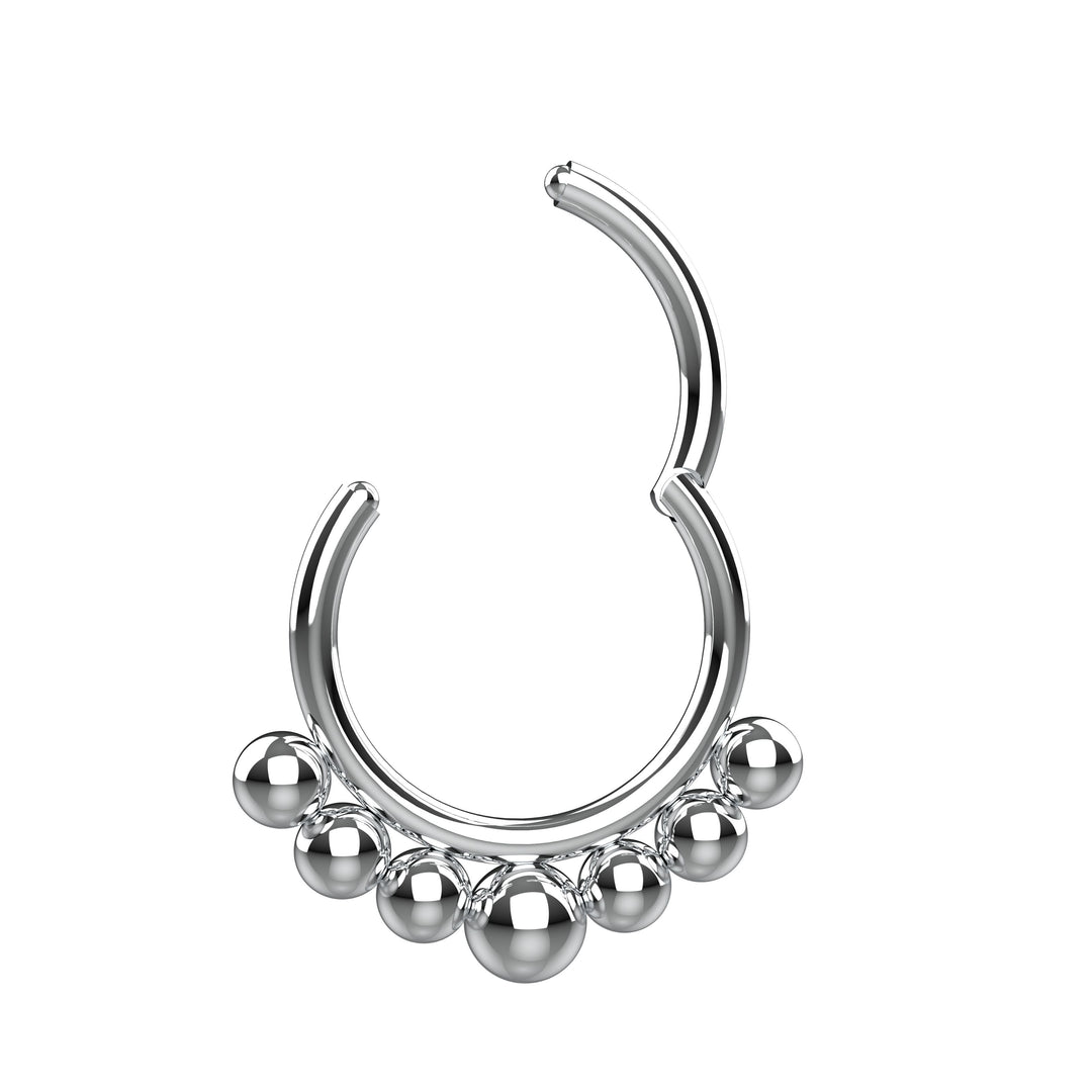 spiral nose ring hoop design - clicker septum ring twisted style