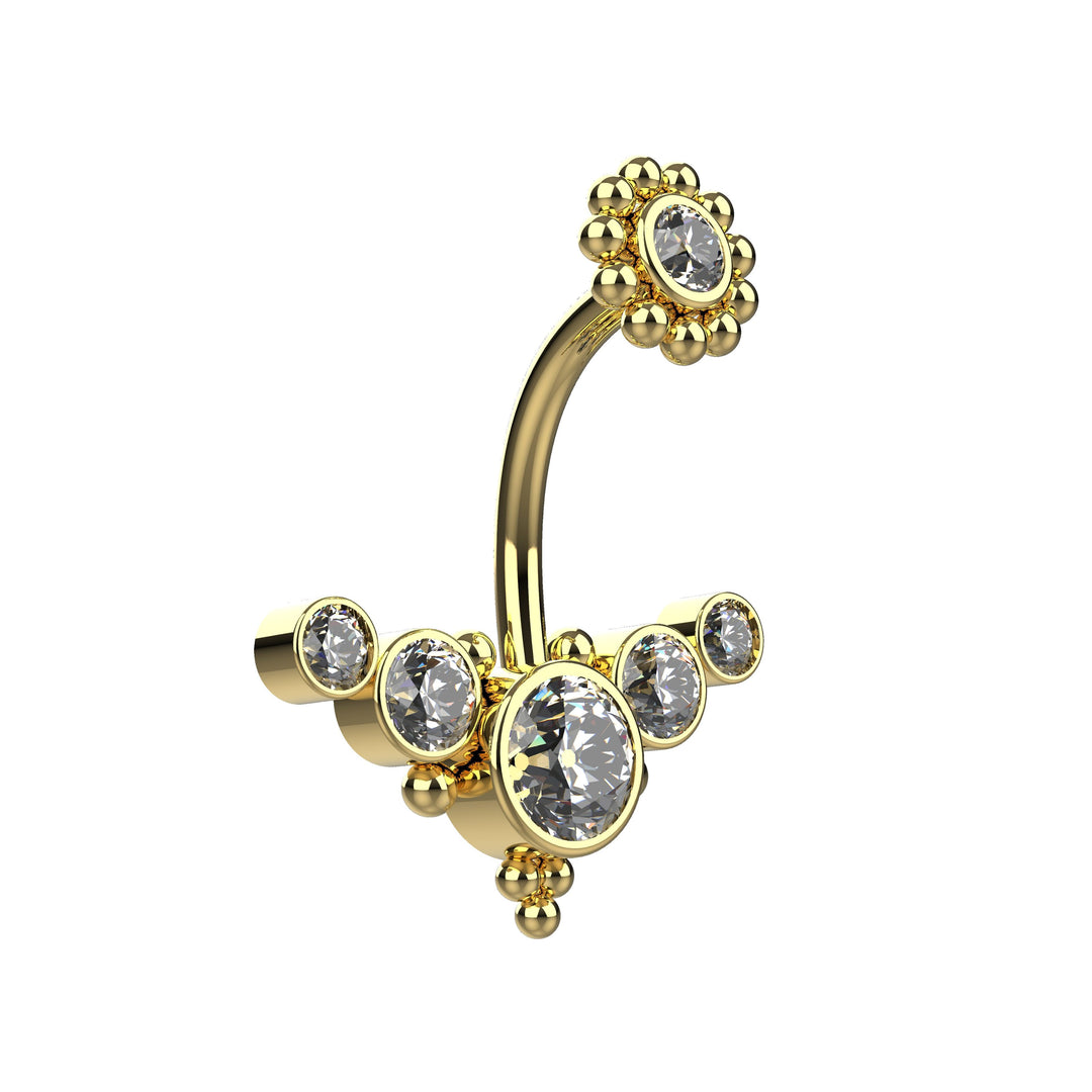 Dainty navel piercing ring – lightweight 14G jewelry