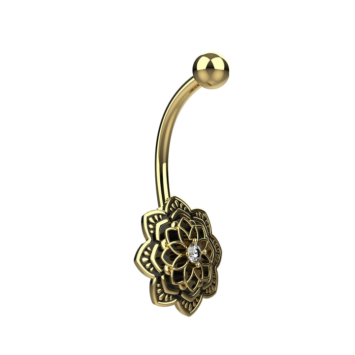 gold navel ring for women - dainty gold belly button piercing