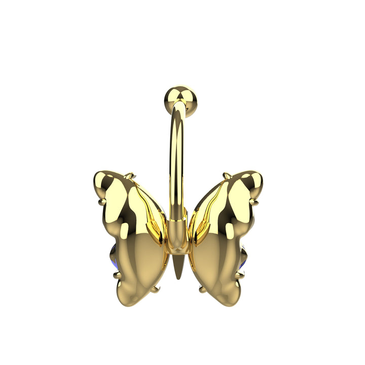 butterfly belly button ring - cute belly ring piercing